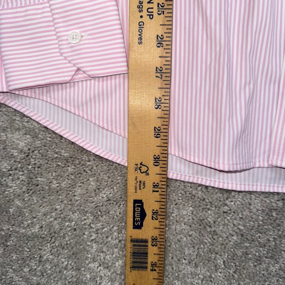 NWT G/FORE Men's Medium Lilac Pink Stripe Skull & Crossbones Button Up Shirt - Picture 6 of 11